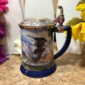 Franklin Mint "Eagle Of The Last Frontier" Beer Stein W/Lid By Ted Blaylock